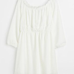 H&M+ Off-the-shoulder Dress - White - Plus Size - XXL - Brand New with Tags!